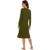 image:imageWiWi Viscose from Bamboo Nightgowns for Women Long Sleeve Nightgown Soft Pajamas Warm Pj Dress SXXLAarmy Green