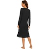 image:imageWiWi Viscose from Bamboo Nightgowns for Women Long Sleeve Nightgown Soft Pajamas Warm Pj Dress SXXLAblack