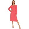 image:imageWiWi Viscose from Bamboo Nightgowns for Women Long Sleeve Nightgown Soft Pajamas Warm Pj Dress SXXLAcoral