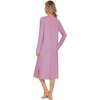 image:imageWiWi Viscose from Bamboo Nightgowns for Women Long Sleeve Nightgown Soft Pajamas Warm Pj Dress SXXLAdusty Rose