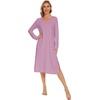 image:imageWiWi Viscose from Bamboo Nightgowns for Women Long Sleeve Nightgown Soft Pajamas Warm Pj Dress SXXLAdusty Rose
