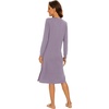 image:imageWiWi Viscose from Bamboo Nightgowns for Women Long Sleeve Nightgown Soft Pajamas Warm Pj Dress SXXLAviolet