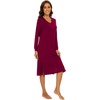 image:imageWiWi Viscose from Bamboo Nightgowns for Women Long Sleeve Nightgown Soft Pajamas Warm Pj Dress SXXLAwine