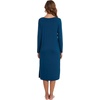 image:imageWiWi Viscose from Bamboo Nightgowns for Women Long Sleeve Nightgown Soft Pajamas Warm Pj Dress SXXLBink Blue