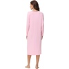 image:imageWiWi Viscose from Bamboo Nightgowns for Women Long Sleeve Nightgown Soft Pajamas Warm Pj Dress SXXLBpink