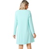image:imageWiWi Viscose from Bamboo Nightgowns for Women Long Sleeve Sleep Shirts Soft Sleepwear Pajamas Nightshirts SXXLAaqua