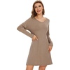 image:imageWiWi Viscose from Bamboo Nightgowns for Women Long Sleeve Sleep Shirts Soft Sleepwear Pajamas Nightshirts SXXLAcamel