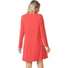 image:imageWiWi Viscose from Bamboo Nightgowns for Women Long Sleeve Sleep Shirts Soft Sleepwear Pajamas Nightshirts SXXLAcoral