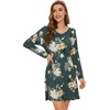 image:imageWiWi Viscose from Bamboo Nightgowns for Women Long Sleeve Sleep Shirts Soft Sleepwear Pajamas Nightshirts SXXLAgreenFloral