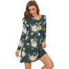 image:imageWiWi Viscose from Bamboo Nightgowns for Women Long Sleeve Sleep Shirts Soft Sleepwear Pajamas Nightshirts SXXLAgreenFloral