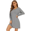 image:imageWiWi Viscose from Bamboo Nightgowns for Women Long Sleeve Sleep Shirts Soft Sleepwear Pajamas Nightshirts SXXLAheather Grey