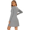 image:imageWiWi Viscose from Bamboo Nightgowns for Women Long Sleeve Sleep Shirts Soft Sleepwear Pajamas Nightshirts SXXLAheather Grey