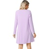 image:imageWiWi Viscose from Bamboo Nightgowns for Women Long Sleeve Sleep Shirts Soft Sleepwear Pajamas Nightshirts SXXLAlight Purple