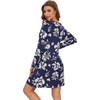 image:imageWiWi Viscose from Bamboo Nightgowns for Women Long Sleeve Sleep Shirts Soft Sleepwear Pajamas Nightshirts SXXLAnavy Floral