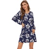image:imageWiWi Viscose from Bamboo Nightgowns for Women Long Sleeve Sleep Shirts Soft Sleepwear Pajamas Nightshirts SXXLAnavy Floral