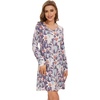 image:imageWiWi Viscose from Bamboo Nightgowns for Women Long Sleeve Sleep Shirts Soft Sleepwear Pajamas Nightshirts SXXLApurpleFloral