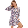 image:imageWiWi Viscose from Bamboo Nightgowns for Women Long Sleeve Sleep Shirts Soft Sleepwear Pajamas Nightshirts SXXLApurpleFloral