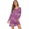 image:imageWiWi Viscose from Bamboo Nightgowns for Women Long Sleeve Sleep Shirts Soft Sleepwear Pajamas Nightshirts SXXLApurpleRose