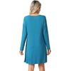image:imageWiWi Viscose from Bamboo Nightgowns for Women Long Sleeve Sleep Shirts Soft Sleepwear Pajamas Nightshirts SXXLAteal Blue