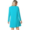 image:imageWiWi Viscose from Bamboo Nightgowns for Women Long Sleeve Sleep Shirts Soft Sleepwear Pajamas Nightshirts SXXLAturquoise