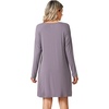 image:imageWiWi Viscose from Bamboo Nightgowns for Women Long Sleeve Sleep Shirts Soft Sleepwear Pajamas Nightshirts SXXLAviolet