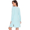 image:imageWiWi Viscose from Bamboo Nightgowns for Women Long Sleeve Sleep Shirts Soft Sleepwear Pajamas Nightshirts SXXLBaqua