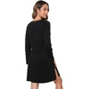 image:imageWiWi Viscose from Bamboo Nightgowns for Women Long Sleeve Sleep Shirts Soft Sleepwear Pajamas Nightshirts SXXLBblack