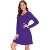 image:imageWiWi Viscose from Bamboo Nightgowns for Women Long Sleeve Sleep Shirts Soft Sleepwear Pajamas Nightshirts SXXLBlilac