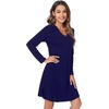 image:imageWiWi Viscose from Bamboo Nightgowns for Women Long Sleeve Sleep Shirts Soft Sleepwear Pajamas Nightshirts SXXLBnavy