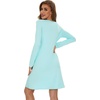 image:imageWiWi Viscose from Bamboo Nightgowns for Women Long Sleeve Sleep Shirts Soft Sleepwear Pajamas Nightshirts SXXLCaqua