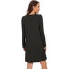 image:imageWiWi Viscose from Bamboo Nightgowns for Women Long Sleeve Sleep Shirts Soft Sleepwear Pajamas Nightshirts SXXLCblack