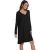 image:imageWiWi Viscose from Bamboo Nightgowns for Women Long Sleeve Sleep Shirts Soft Sleepwear Pajamas Nightshirts SXXLDblack
