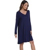 image:imageWiWi Viscose from Bamboo Nightgowns for Women Long Sleeve Sleep Shirts Soft Sleepwear Pajamas Nightshirts SXXLDnavy