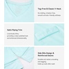 image:imageWiWi Viscose from Bamboo Nightgowns for Women Short Sleeve Sleep Shirt V Neck Nightgown Plus Size Sleepwear S4XAaqua