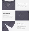 image:imageWiWi Viscose from Bamboo Nightgowns for Women Short Sleeve Sleep Shirt V Neck Nightgown Plus Size Sleepwear S4XAdark Grey