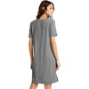 image:imageWiWi Viscose from Bamboo Nightgowns for Women Short Sleeve Sleep Shirt V Neck Nightgown Plus Size Sleepwear S4XAdark Heather Grey