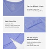 image:imageWiWi Viscose from Bamboo Nightgowns for Women Short Sleeve Sleep Shirt V Neck Nightgown Plus Size Sleepwear S4XAfog Blue
