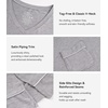 image:imageWiWi Viscose from Bamboo Nightgowns for Women Short Sleeve Sleep Shirt V Neck Nightgown Plus Size Sleepwear S4XAheather Grey