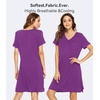 image:imageWiWi Viscose from Bamboo Nightgowns for Women Short Sleeve Sleep Shirt V Neck Nightgown Plus Size Sleepwear S4XApurple