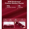 image:imageWiWi Viscose from Bamboo Nightgowns for Women Short Sleeve Sleep Shirt V Neck Nightgown Plus Size Sleepwear S4XAwine Red