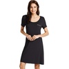 image:imageWiWi Viscose from Bamboo Nightgowns for Women Short Sleeve Sleep Shirt V Neck Nightgown Plus Size Sleepwear S4XBblack