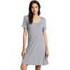 image:imageWiWi Viscose from Bamboo Nightgowns for Women Short Sleeve Sleep Shirt V Neck Nightgown Plus Size Sleepwear S4XBheather Grey