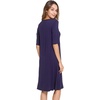 image:imageWiWi Viscose from Bamboo Nightgowns for Women Short Sleeve Sleep Shirt V Neck Nightgown Plus Size Sleepwear S4XCnavy
