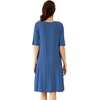 image:imageWiWi Viscose from Bamboo Nightgowns for Women Short Sleeve Sleep Shirt V Neck Nightgown Plus Size Sleepwear S4XCprussian Blue