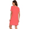 image:imageWiWi Viscose from Bamboo Nightgowns for Women Short Sleeve Sleep Shirt V Neck Nightgown Plus Size Sleepwear S4XEcoral