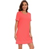 image:imageWiWi Viscose from Bamboo Nightgowns for Women Short Sleeve Sleep Shirt V Neck Nightgown Plus Size Sleepwear S4XEcoral