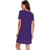 image:imageWiWi Viscose from Bamboo Nightgowns for Women Short Sleeve Sleep Shirt V Neck Nightgown Plus Size Sleepwear S4XEdark Purple