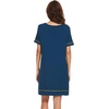 image:imageWiWi Viscose from Bamboo Nightgowns for Women Short Sleeve Sleep Shirt V Neck Nightgown Plus Size Sleepwear S4XEink Blue