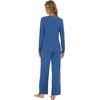 image:imageWiWi Viscose from Bamboo Pajama Set for Women 2 Pieces Long Sleeve Loungwear Soft Sleepwear Loose Comfy Pj Sets Pockets SXXLBprussian Blue