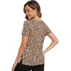 image:imageWiWi Viscose from Bamboo Pajama Tops for Women Super Soft Short Sleeve Tee V Neck Sleep Cooling TShirt Pjs Sleepwear SXXLAbrown Leopard